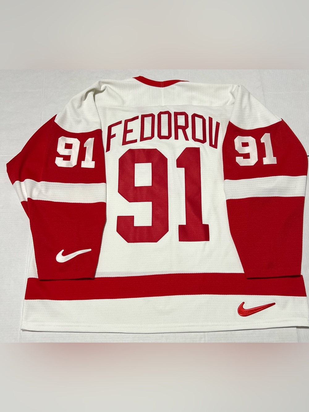 Vintage 90s Nike Sergei Fedorov Detroit Red Wings Jersey Authentic Xl Jersey